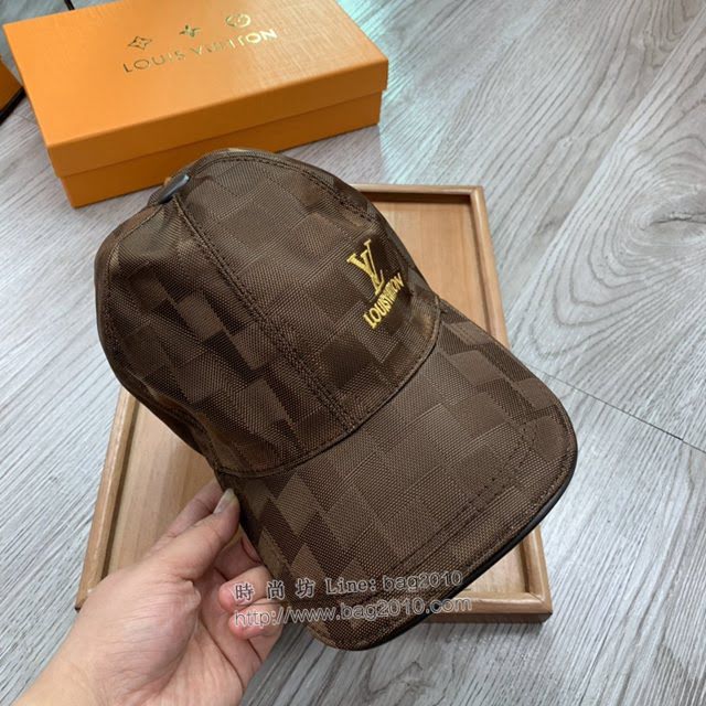 LV新品男士帽子 路易威登經典棋盤格鴨舌帽棒球帽  mm1341